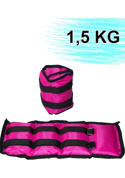 El Ve Ayak Bilek Ağırlığı 2x1 ,5 Kg Kum Torbası Korsesi Ağırlık Kas Güçlendirmek Pilates 1.5 Kg Çift