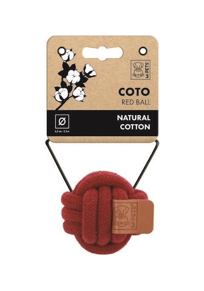 M-Pets Coto Siyah Örgü Halat Top Köpek Oyuncağı 9.5 CM