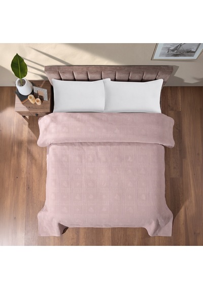 Maxstyle Tek Kişilik %100 Pamuk Pike Pudra 160x220 Cm Renkli