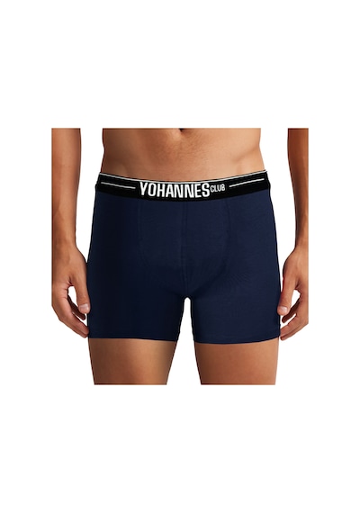 Yohannes Club, Erkek Özel Keseli Pamuklu Boxer, Renk Seçenekli, Tekli Paket Lacivert