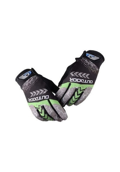 Xbyc Outdoor Mtb Mevsimlik Tam Parmak Bisiklet Eldiveni Large Eldiven Yeşil