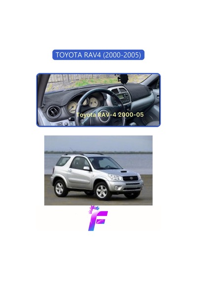 Toyota Rav4 2000-2005 Uyumlu Torpido Örtüsü Yansıma Önleyici Tam Koruma Hızlı Montaj K59 Torpido Halısı