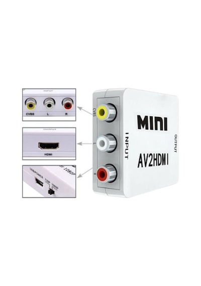 Molix Rca Av To Hdmi Çevirici Dönüştürücü Adaptör Analog To Hdmı (410631624)
