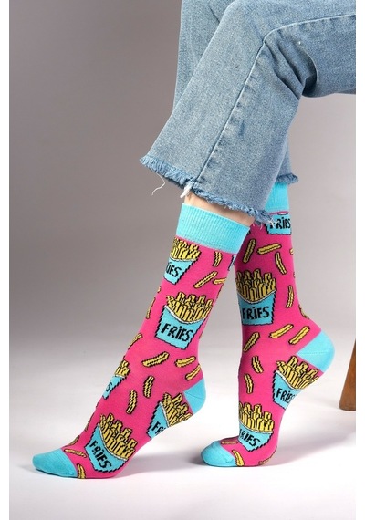 Ozzy Socks Fries Desenli Çorap (407227008) Çok Renkli