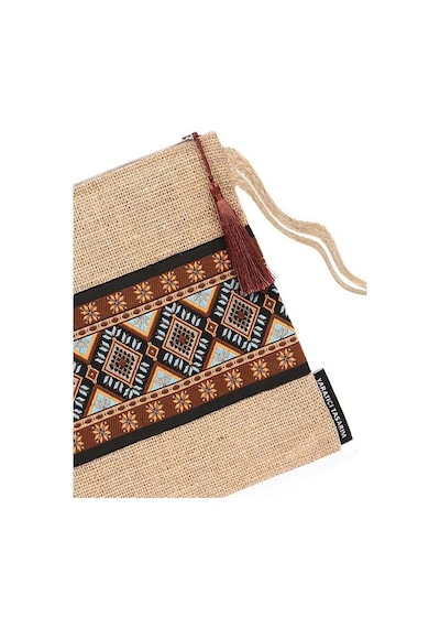 Yaratıcı Tasarım Hasır Kadın Portföy & Clutch Çanta Kahve