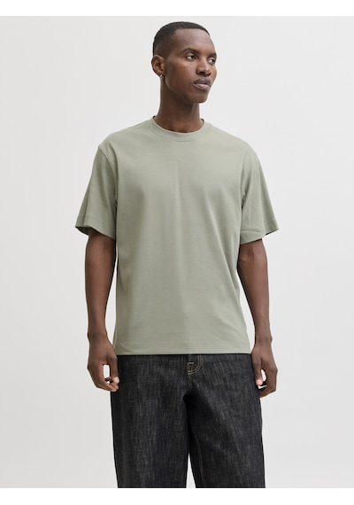 Jack & Jones Erkek Loose Fit Kisa Kollu Tisört - Urban - 12254412 Vetiver