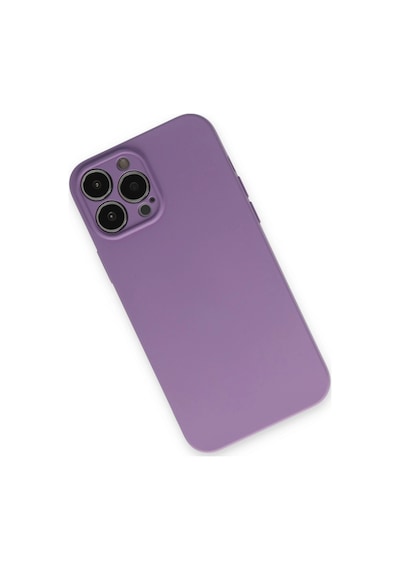 Apple  Uyumlu  iPhone 13 Pro Kılıf Nano İçi Kadife Silikon Lila,