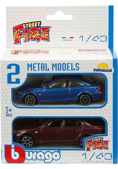 1:43 Street Fire Çiftli Arabalar 2'Li Set