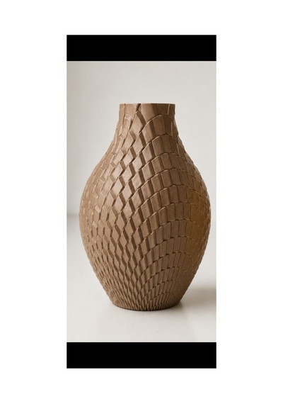 Modern Dekoratif Vazo 20 Cm Kahverengi Metalik Metalik