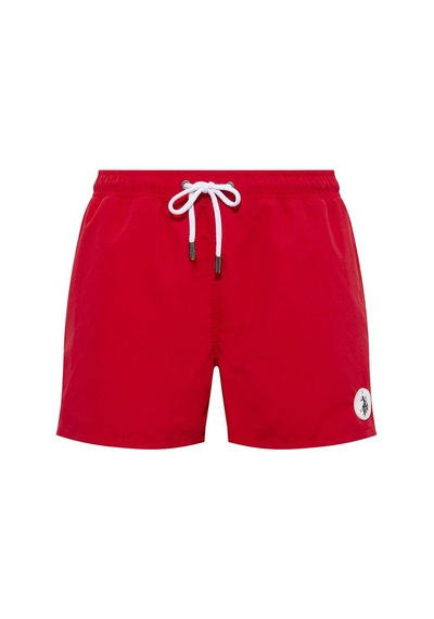 U.S. Polo Assn. Erkek Kırmızı Orta Boy Deniz Şortu-4350