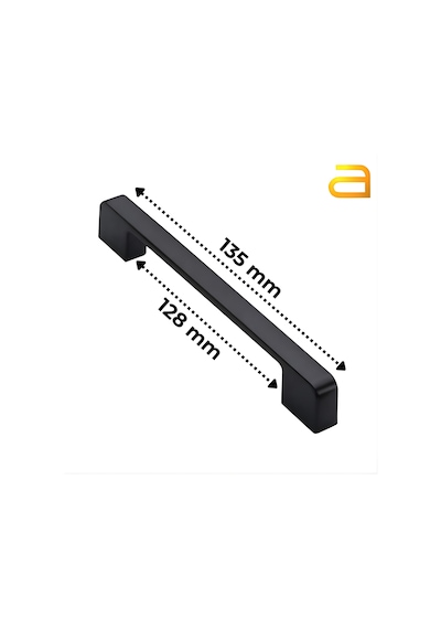 10 Adet Vigo Siyah 128mm Paslanmaz Kulp Mobilya, Dolap Kulbu, Kulp Modeli