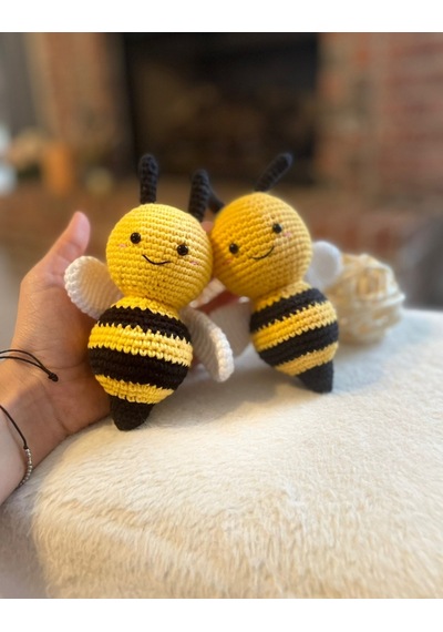 Amigurumi Arı Oyuncak Küçük Dekoratif Süs