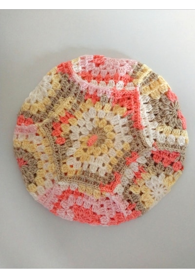 Kemzey Handmade El Yapımı Ressam Beresi , Kadın Ressam Bere, Renkli Kadın Bereleri Pembe - Kahverengi