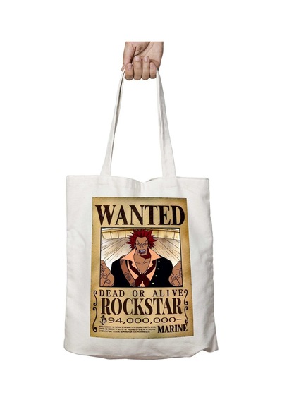 Art Hediye Wanted Rockstar Anime İki Tarafı Kalıcı Baskılı Yıkanabilir Çanta Çok Renkli