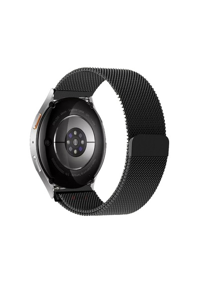 Galaxy Watch 6 / 5 / 4 Fe Uyumlu Manyetik Milanese Metal Kordon 40-47mm Siyah