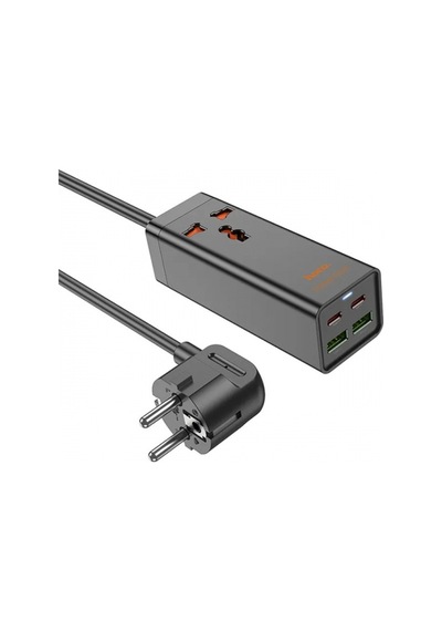 Hoco Ac10a Barry 65w 2 Type-c + 2 Usb+priz Multifonksiyonel Şarj