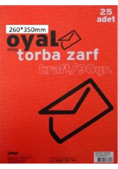 Oyal 26X35 Cm. Torba Zarf Kraft 25'Li Paket