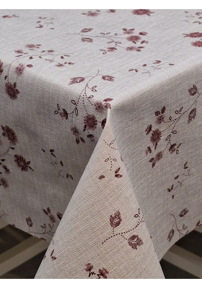 Elyaflı Pvc Muşamba - Desenli Silinebilir Masa Örtüsü Yeşil 130 X 150