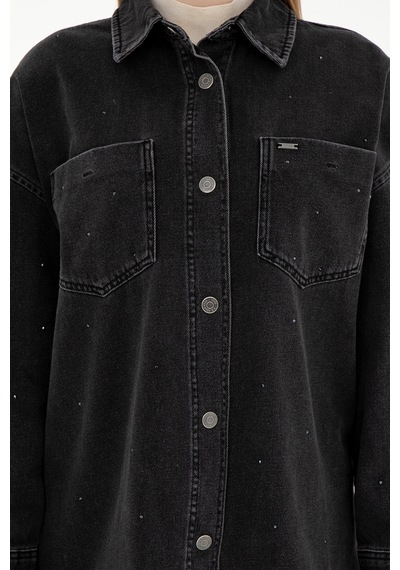 U.s. Polo Assn. Kadın Siyah Gömlek Jean 50295945-dn0027 Black Siyah