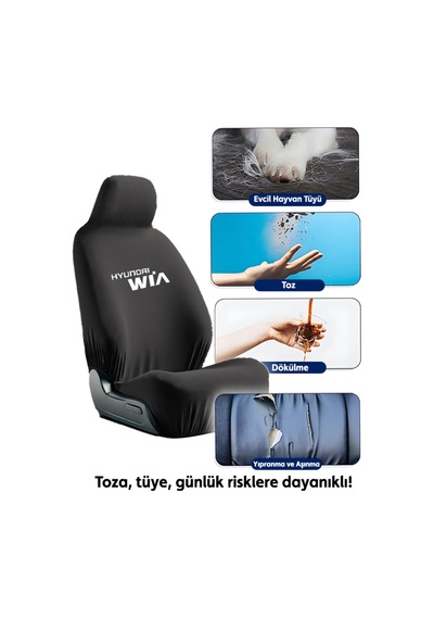 Hyundaı Accent Era Serisi Ön Arka Penye Koltuk Kılıfı Servis Kılıfı Siyah