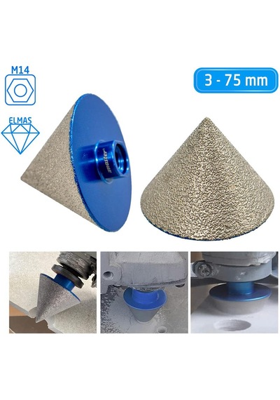 Master 530922 M14 Elmas Konik Panç Granit Mermer Delme Taşlama 3-75 Mm