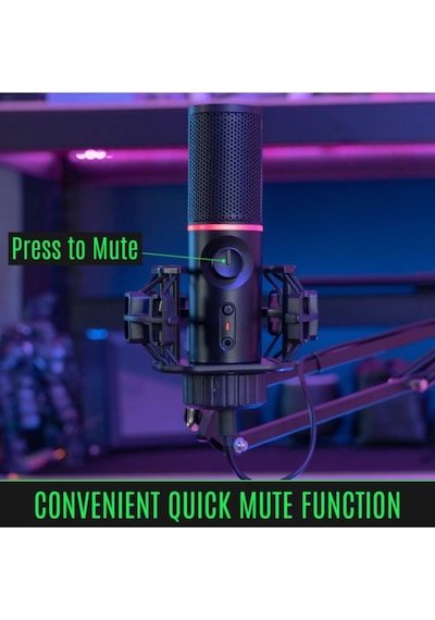 Mıc Arm Cardioid Rgb Siyah Yayıncı Mikrofonu