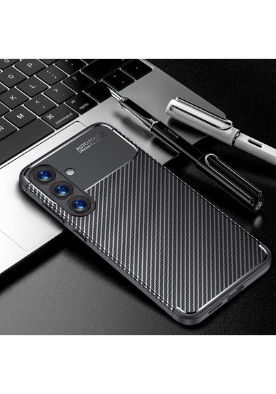 Samsung Galaxy S25 Plus Uyumlu Kılıf Karbon Tasarım Kamera Korumalı Silikon Telefon Kılıfı Kapak