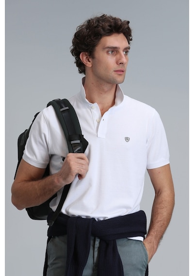 Lufian Erkek Polo Yaka T Shirt 111040164 Beyaz
