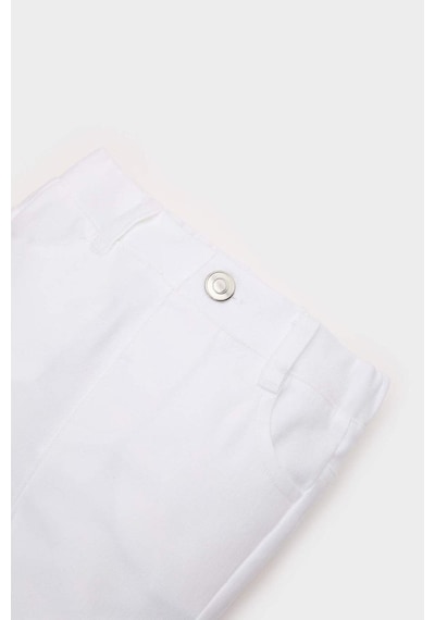 DeFacto Kız Bebek Flare Fit İspanyol Paça Gabardin Pantolon E1798A525SMWT34 Beyaz