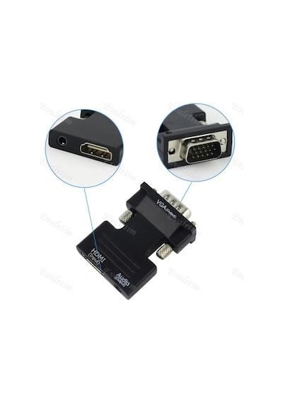 Ses Destekli Hdmı To Vga Çevirici Dönüştürücü 4499P Adaptör