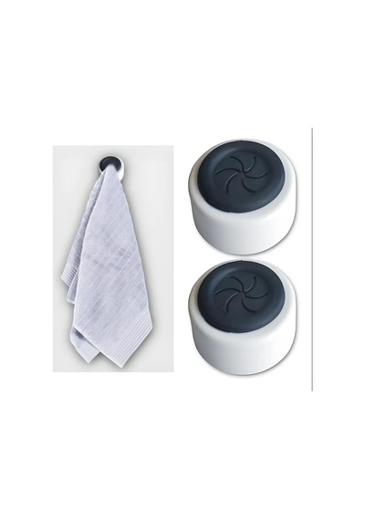 2 Li Silikon Yapışkanlı Havlu Ve Bez Tutucu Mutfak & Banyo Askısı, Pratik Duvar Tipi Organizer Pla Diğer