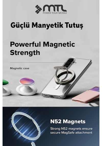 Samsung Galaxy A37 Şeffaf Magsafe Kılıf Mtl Safe