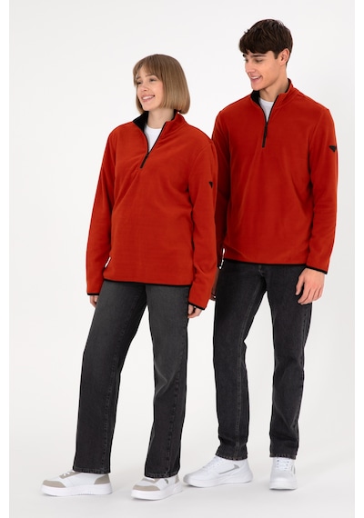 U.S. Polo Assn. Erkek Yarım Fermuarlı Kiremit Basic Polar Sweatshirt 50298085-VR031 U.S. Polo Assn. Erkek Yarım Fermuarlı Kiremit Basic Polar Sweatshirt 50298085-VR031