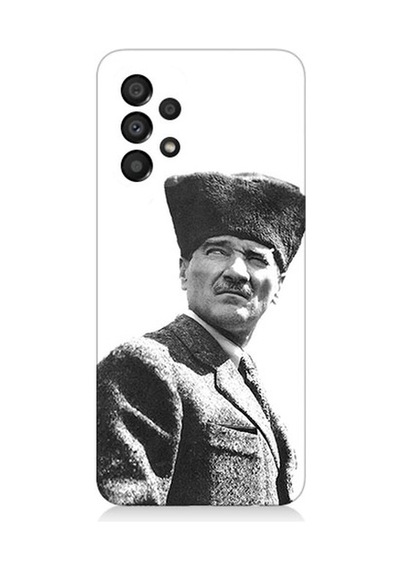 Samsung Galaxy A73 Uyumlu Mustafa Kemal Atatürk Desenli Silikon Kılıf