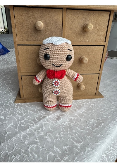 Amigurumi Kurabiye Adam Gıngerbread Man 001