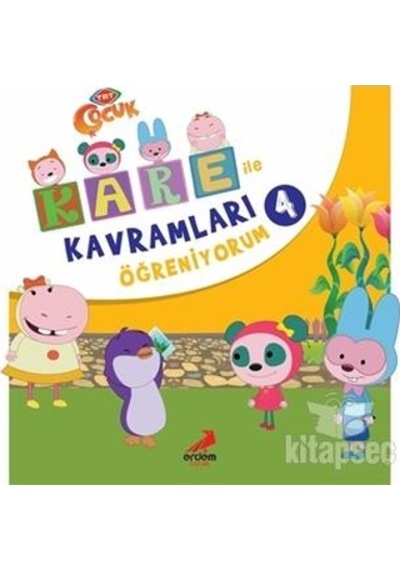 Kare İle Kavramları Öğreniyorum 4 - Erdem Çocuk Yayınları