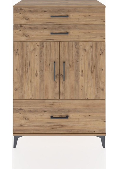 Hyperion Dolap 2 Raflı 3 Çekmeceli 2 Kapaklı 88x44x134 Çam-çam Atlas Çam