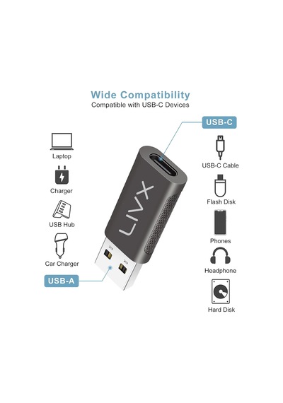 Livx Type C To Usb 3.0 Çevirici Dönüştürücü Otg Adaptör Lva-otgcf Sku: Smg8690010076595