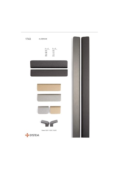 System Mobilya Kulbu Fırçalı Saten Renk 96mm Kulp Sy1743 0096 Elx2 Çok Renkli