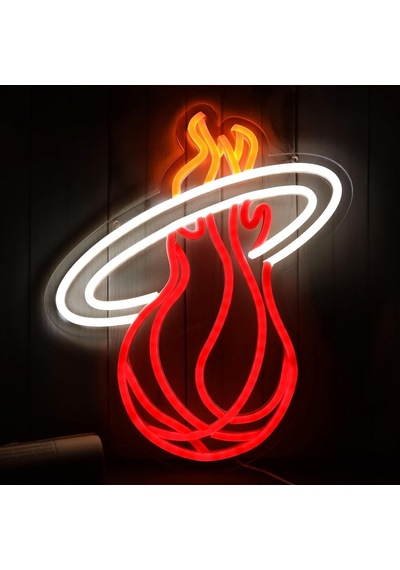 Yanan Basket Topu Neon Led Tabela Dekoratif Aydınlatma