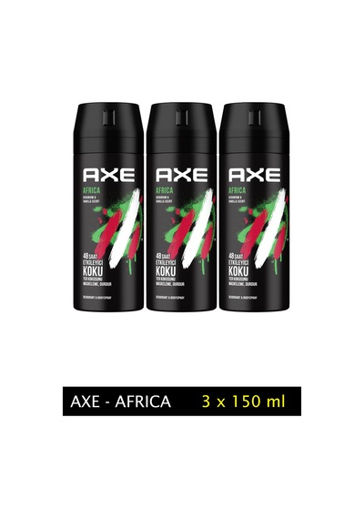 3 Adet Axe Africa Erkek Deodorant Sprey 150 Ml