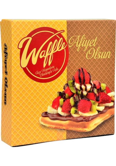 Miyo Ambalaj Waffle Kutusu Selefonlu Krome Karton 100'lü 18 x 18 x 4 CM