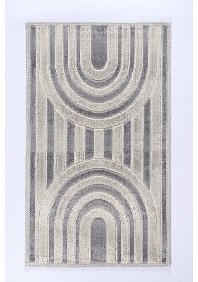 2 Li Bukle Banyo Takımı Banyo Tekstili/modern/doğal/sade/şık Kaymaz Taban -1074 Gri