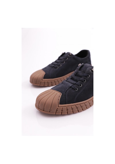 Dgn 9870 Erkek Kapali Bağcikli Sneaker Ayakkabi 9870-2505-R15293 Lacivert