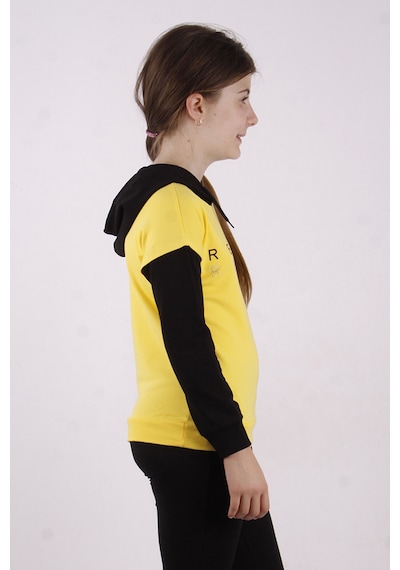 Toontoy Kız Çocuk Relax Baskılı Sweatshirt Sarı