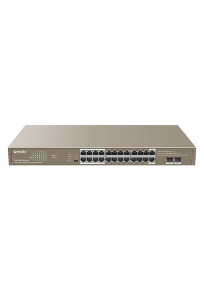 Tenda 24 Port 410W Full Poe Teg 1126P Gigabit 2x SFP Switch