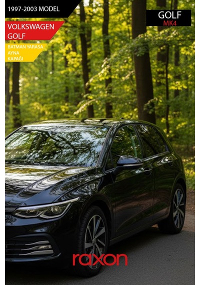 Volkswagen Golf 4 1997-2003 Batman & Yarasa Ayna Kapağı Parlak Piano Black Sport