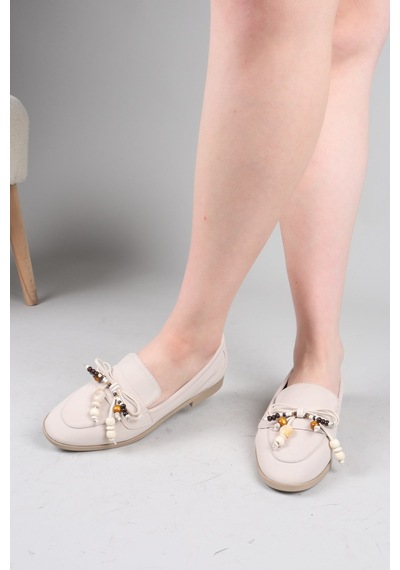 Birikon Reyes Boncuklu Loafer Ten-8758 Ten