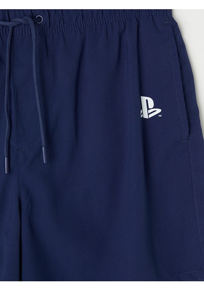 Lcw Swımwear Lacivert Kısa Boy Playstation Baskılı Erkek Deniz Şortu