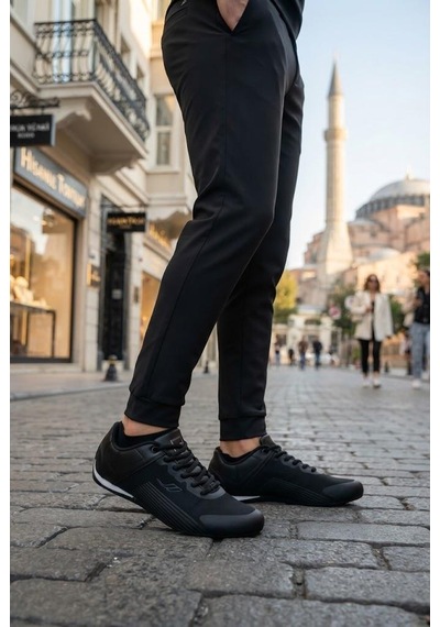 Lescon Chrome 2 Rahat Hafif Erkek Sneaker Spor Ayakkabı Siyah